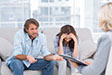 Couple having counselling with a psychologist